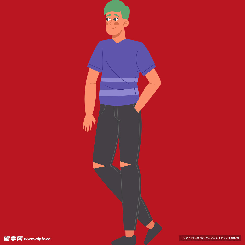 时尚休闲风男子形象展示