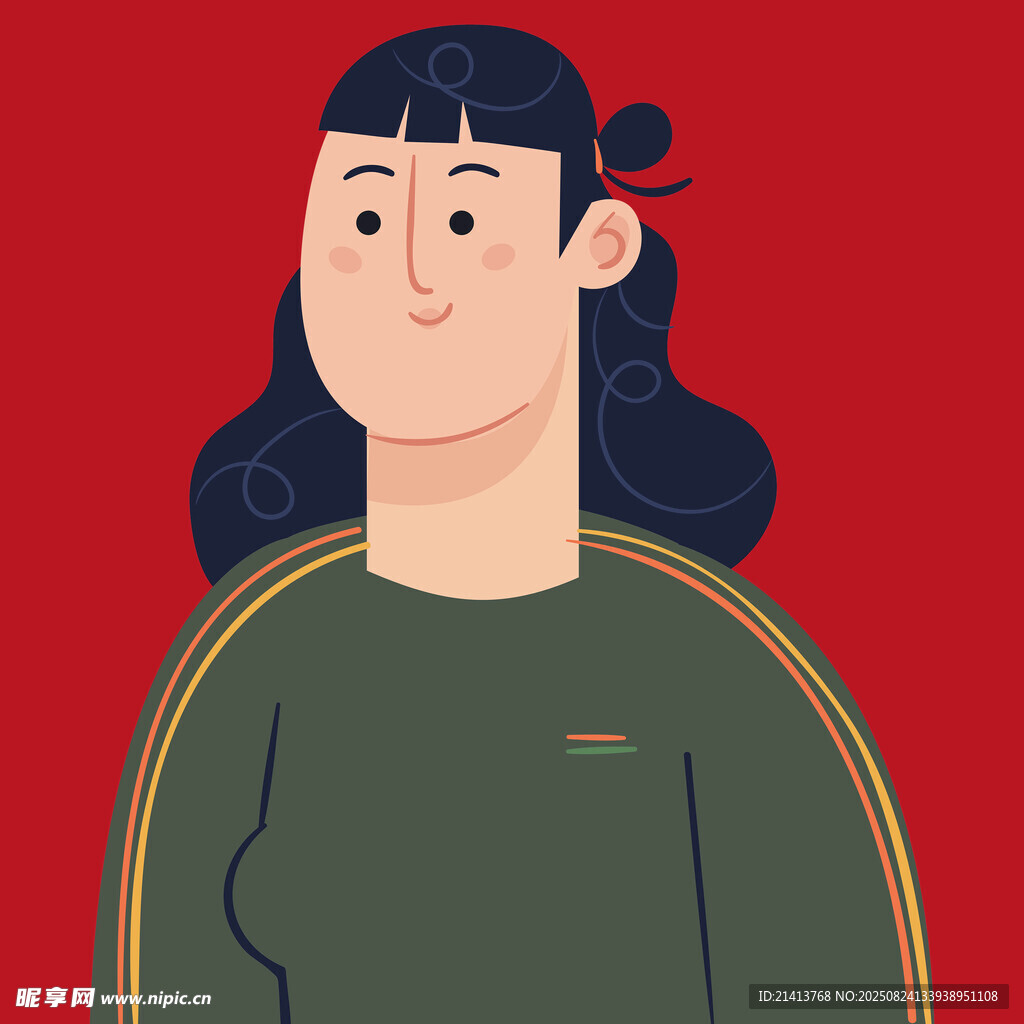 穿绿衣的卷发女孩