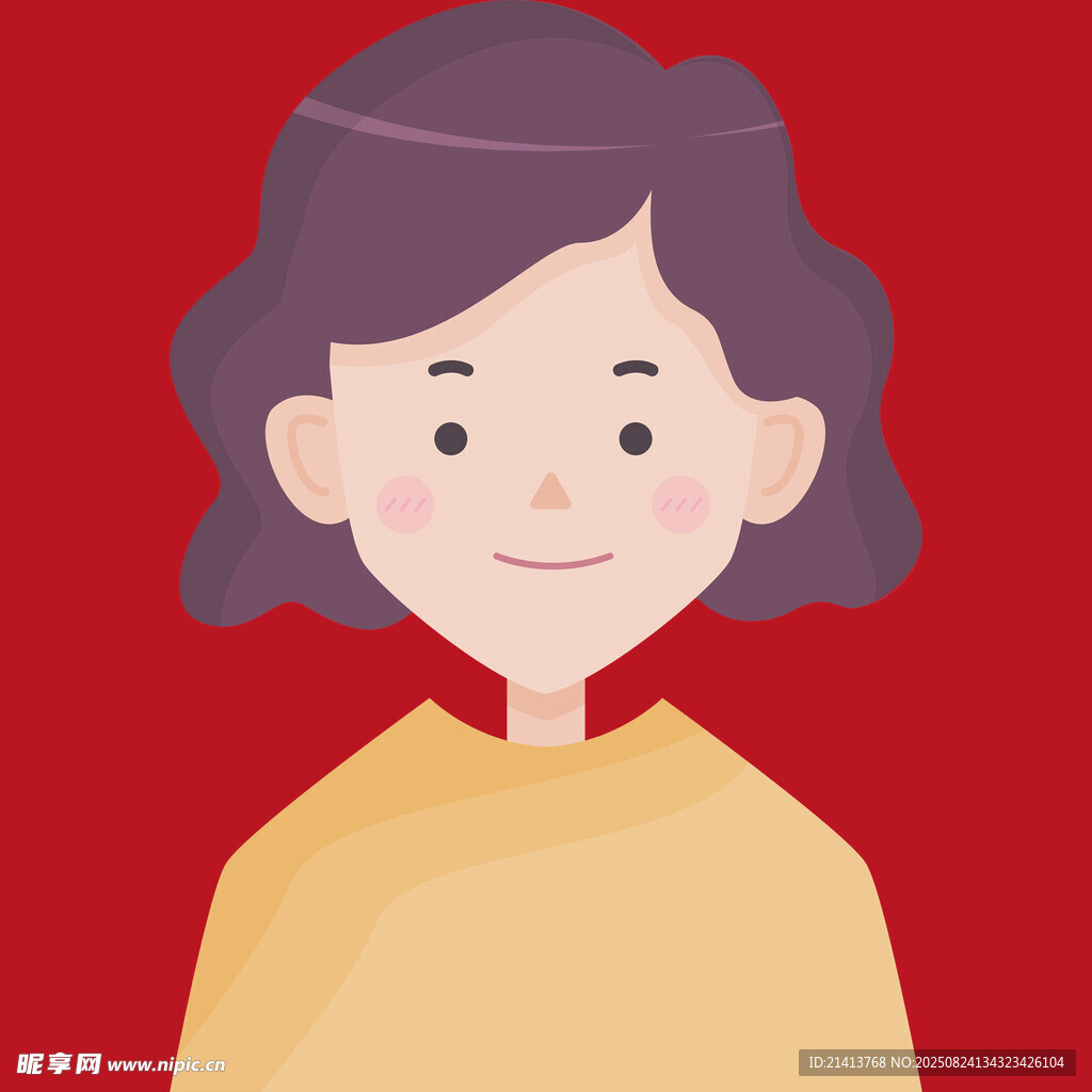 微笑的卷发女士