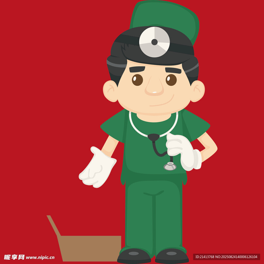 卡通男医生形象