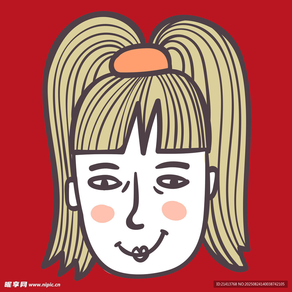 双马尾女孩卡通头像