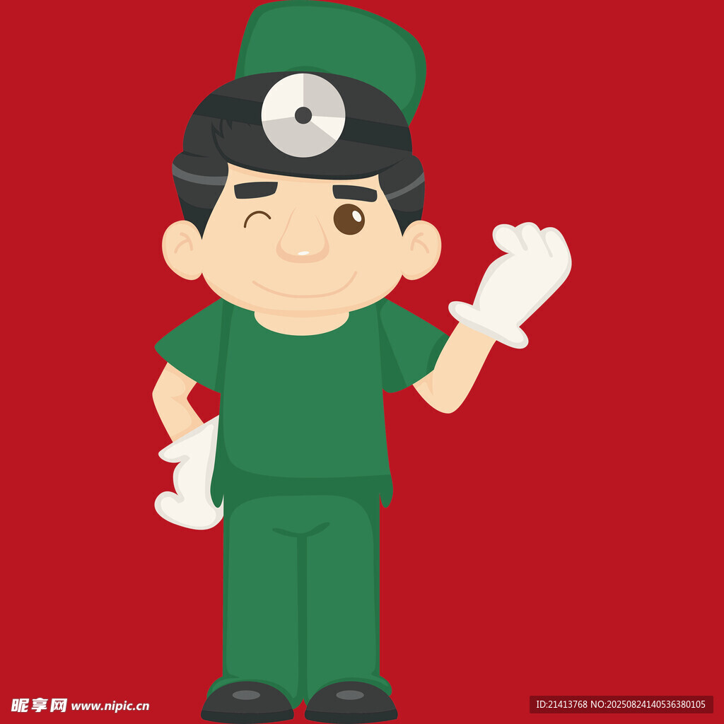 可爱卡通医生形象展示