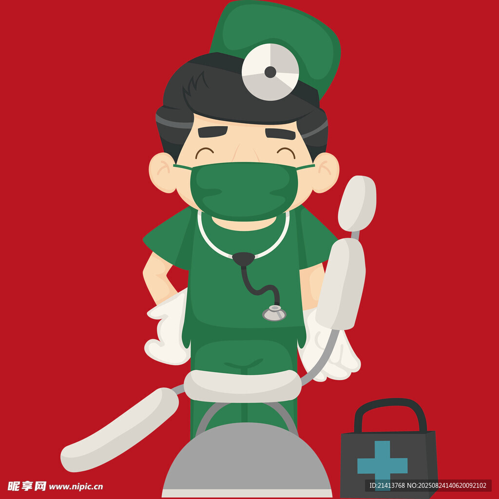 可爱卡通医护人员形象