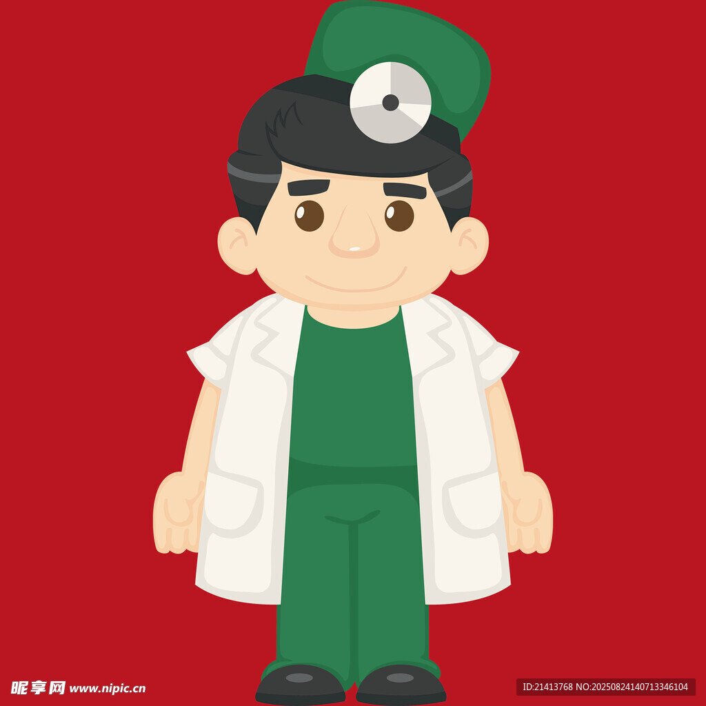 卡通形象的男医生