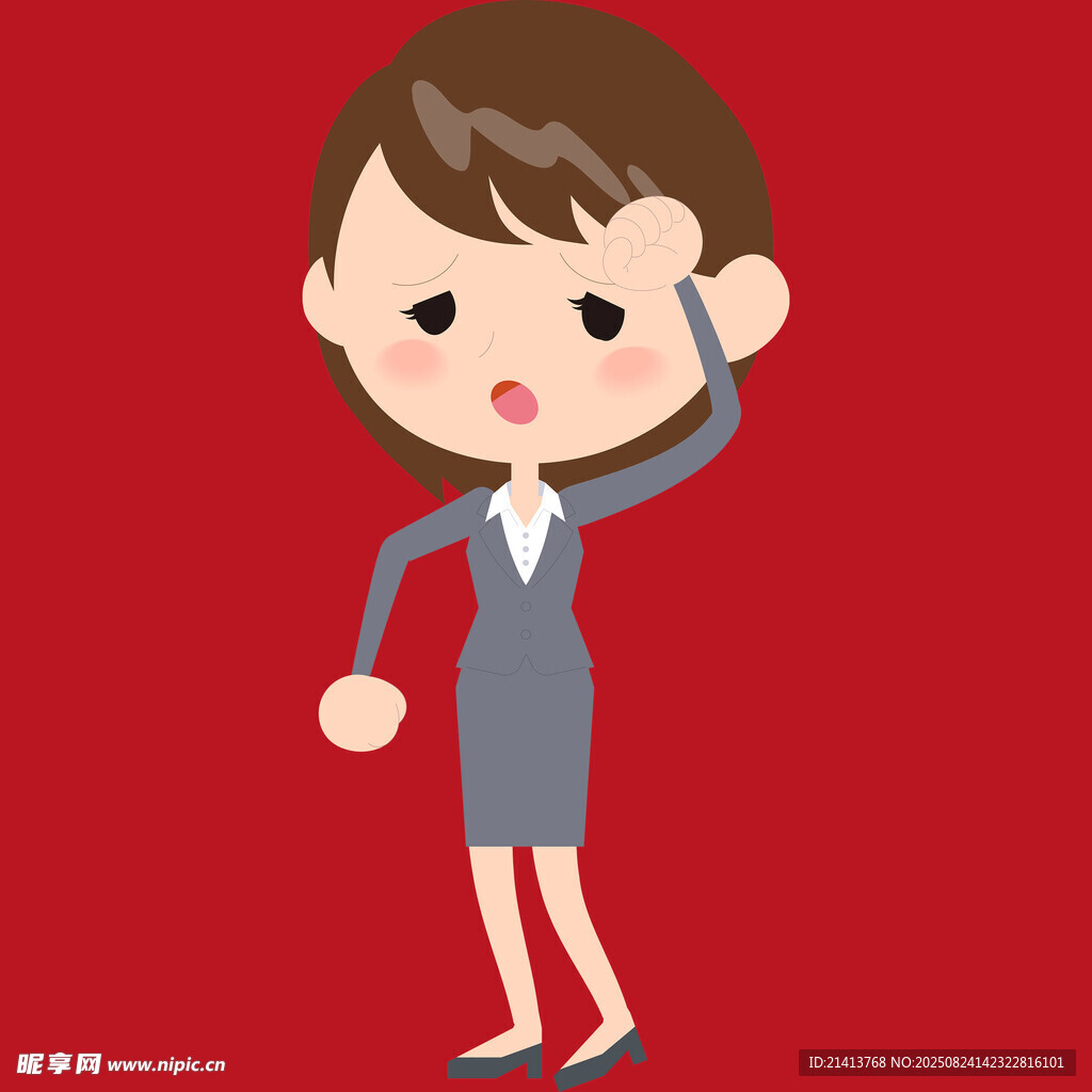 职业女性俏皮动作形象