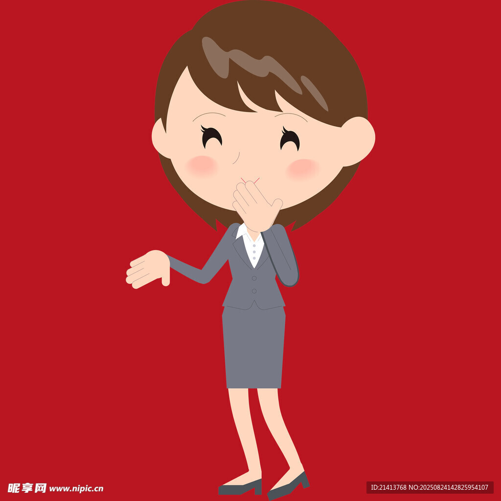 商务女士手势示意动作