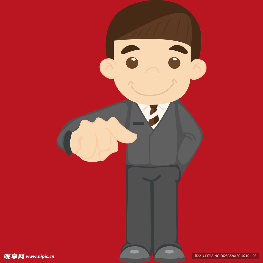 商务男士指向示意