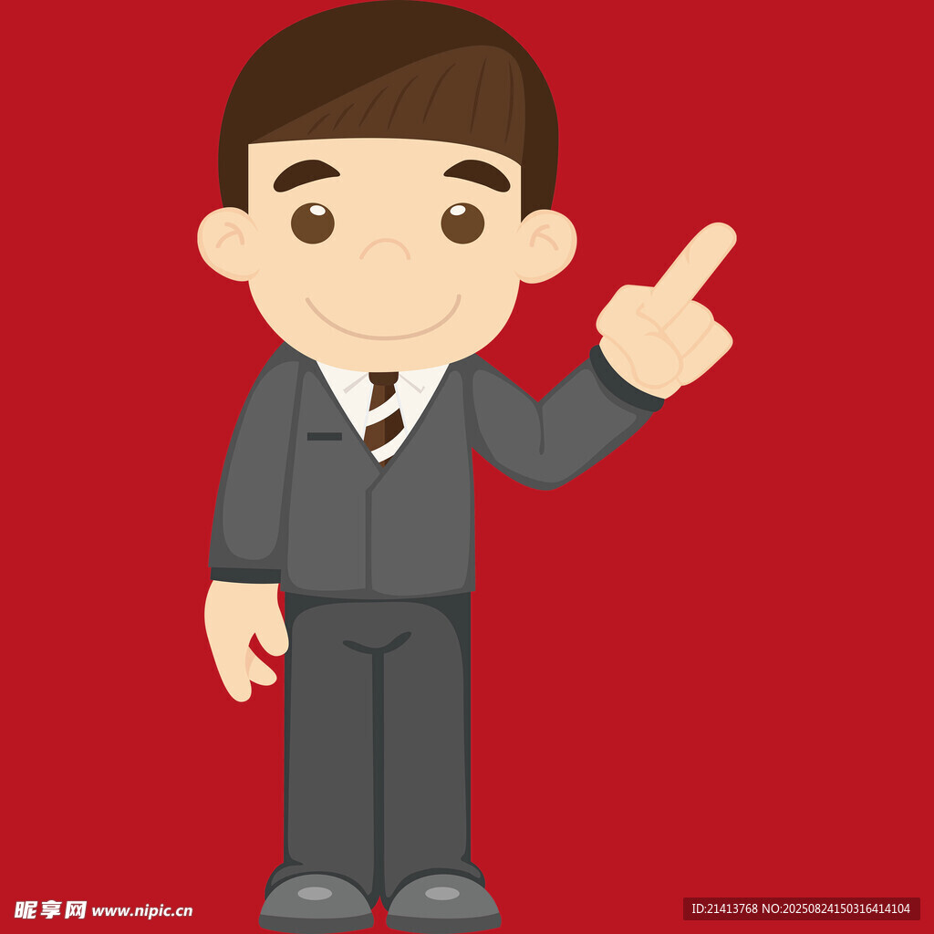 商务男士指示动作形象