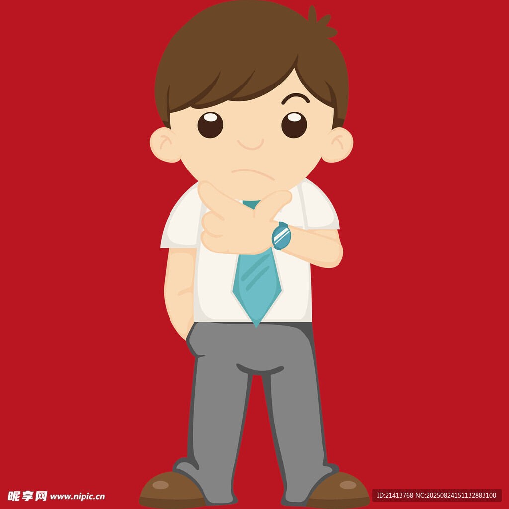 打领带的小男孩
