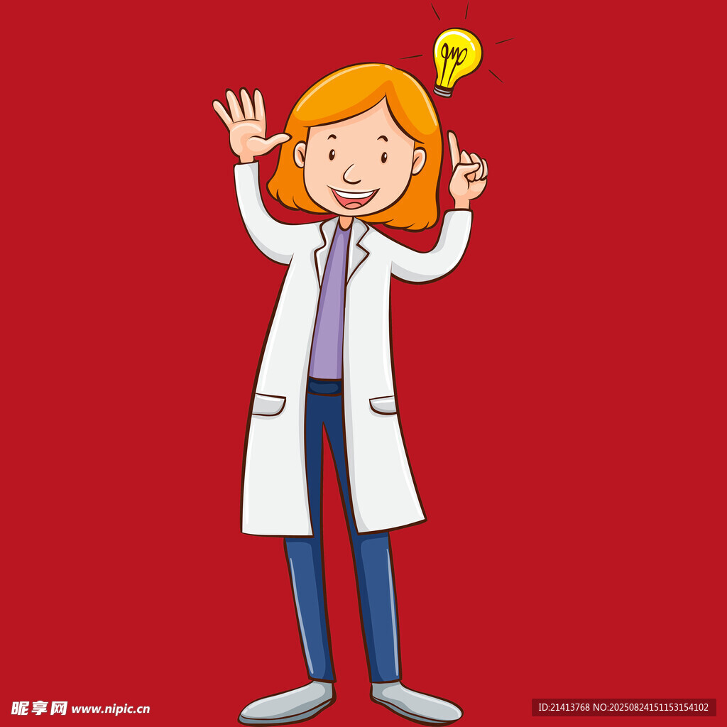 女科学家灵感乍现