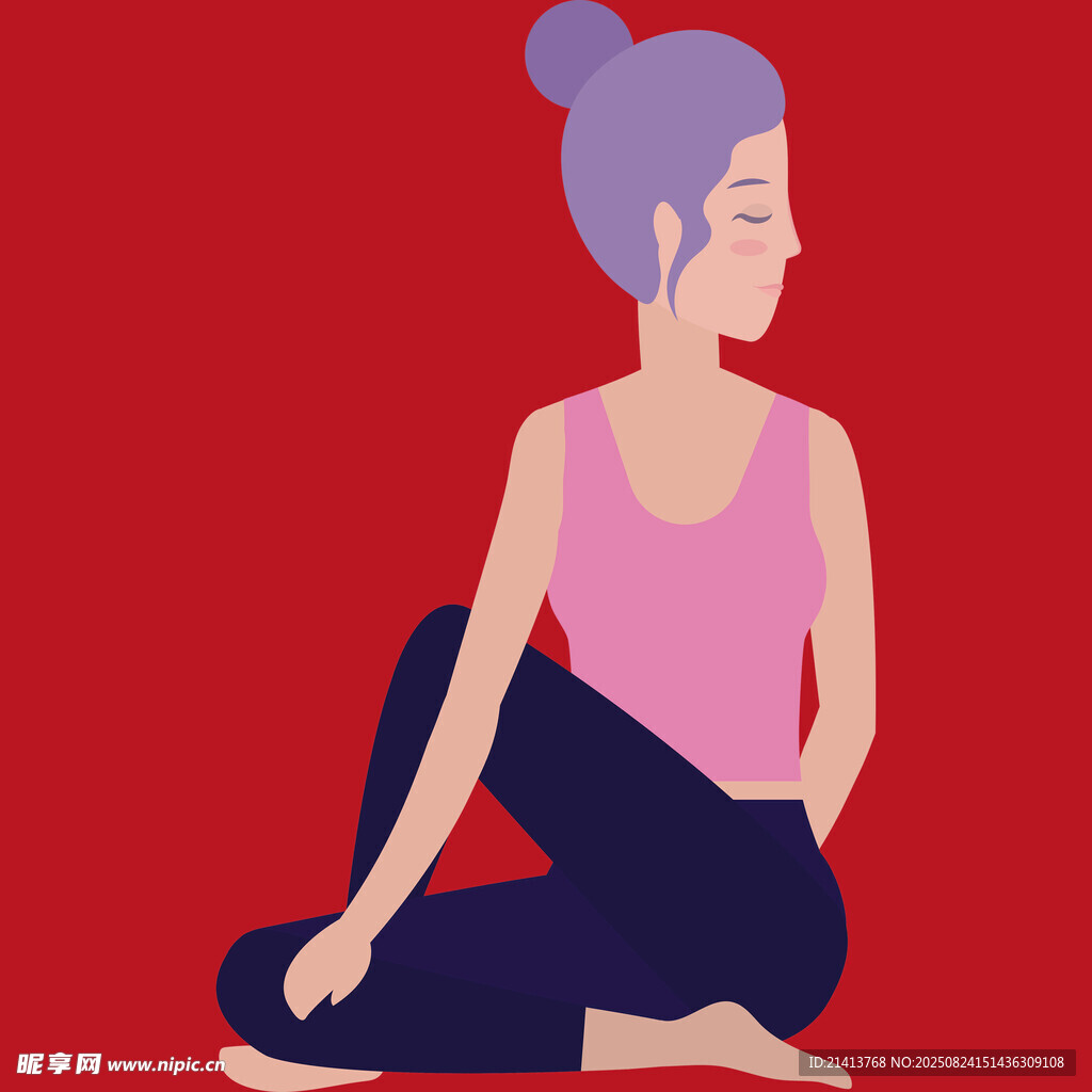 静坐冥想的瑜伽女子