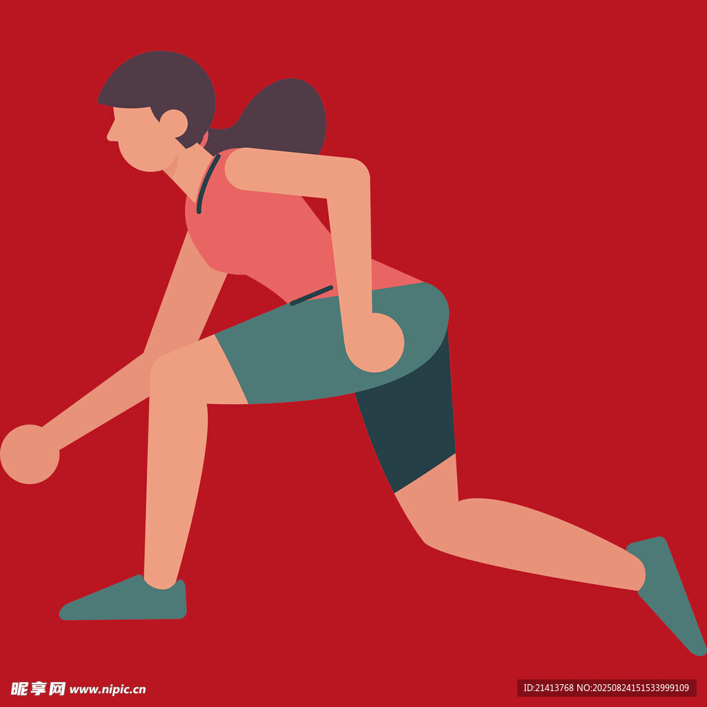 女子奋力起跑瞬间