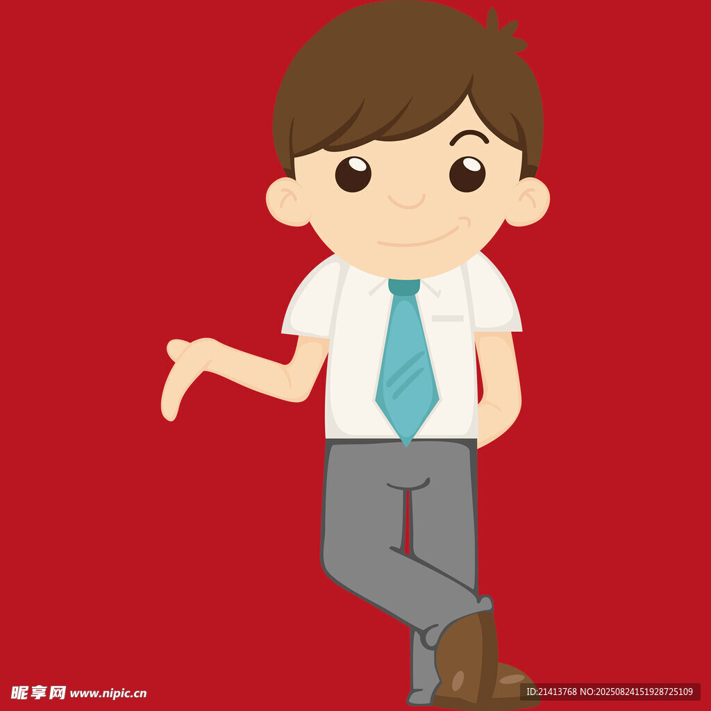 穿校服的俏皮男孩