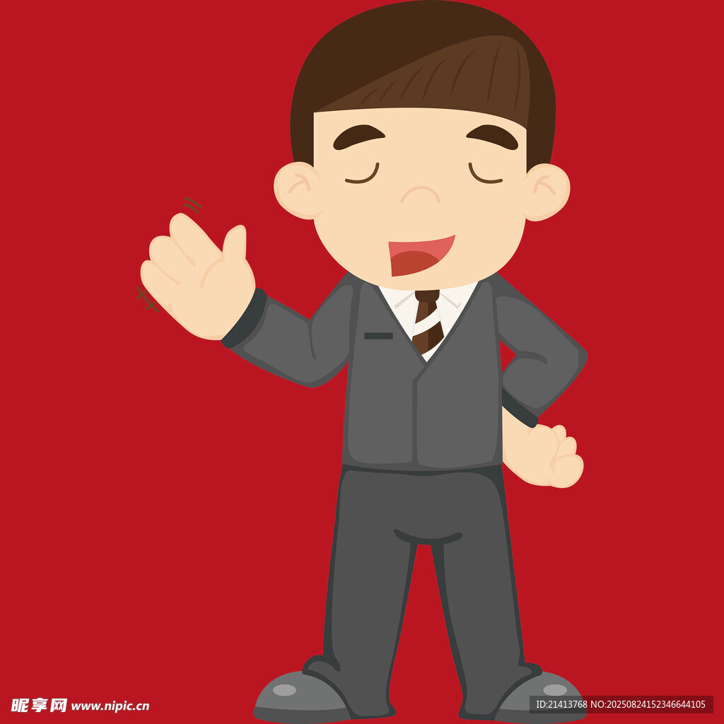 商务男士打招呼