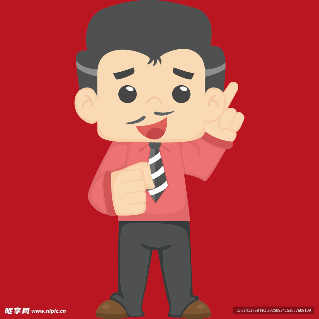 商务男士指点示意形象