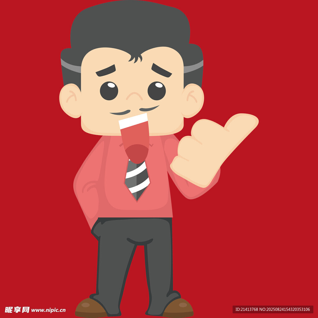 演讲的卡通男子
