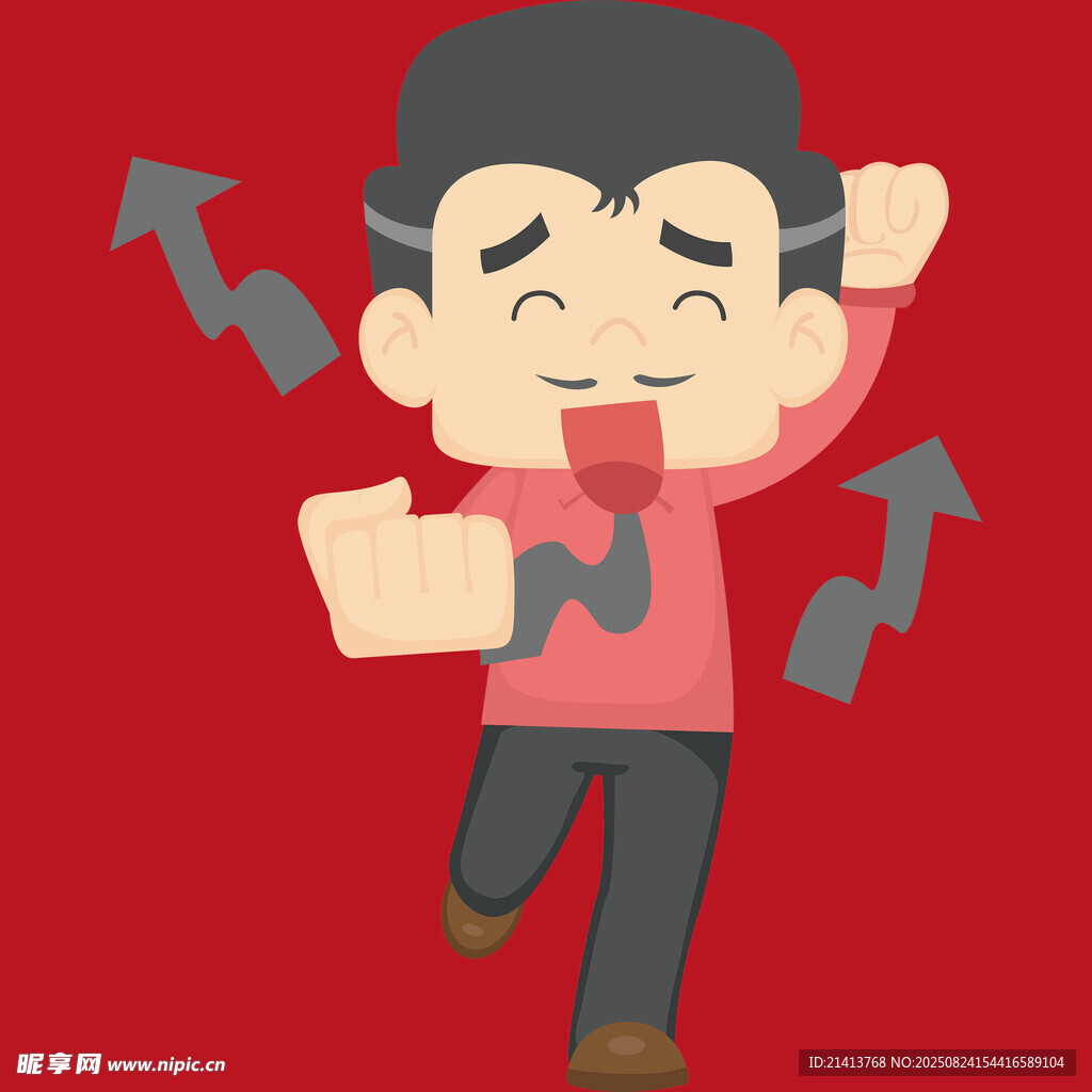 活力男子动感舞动瞬间
