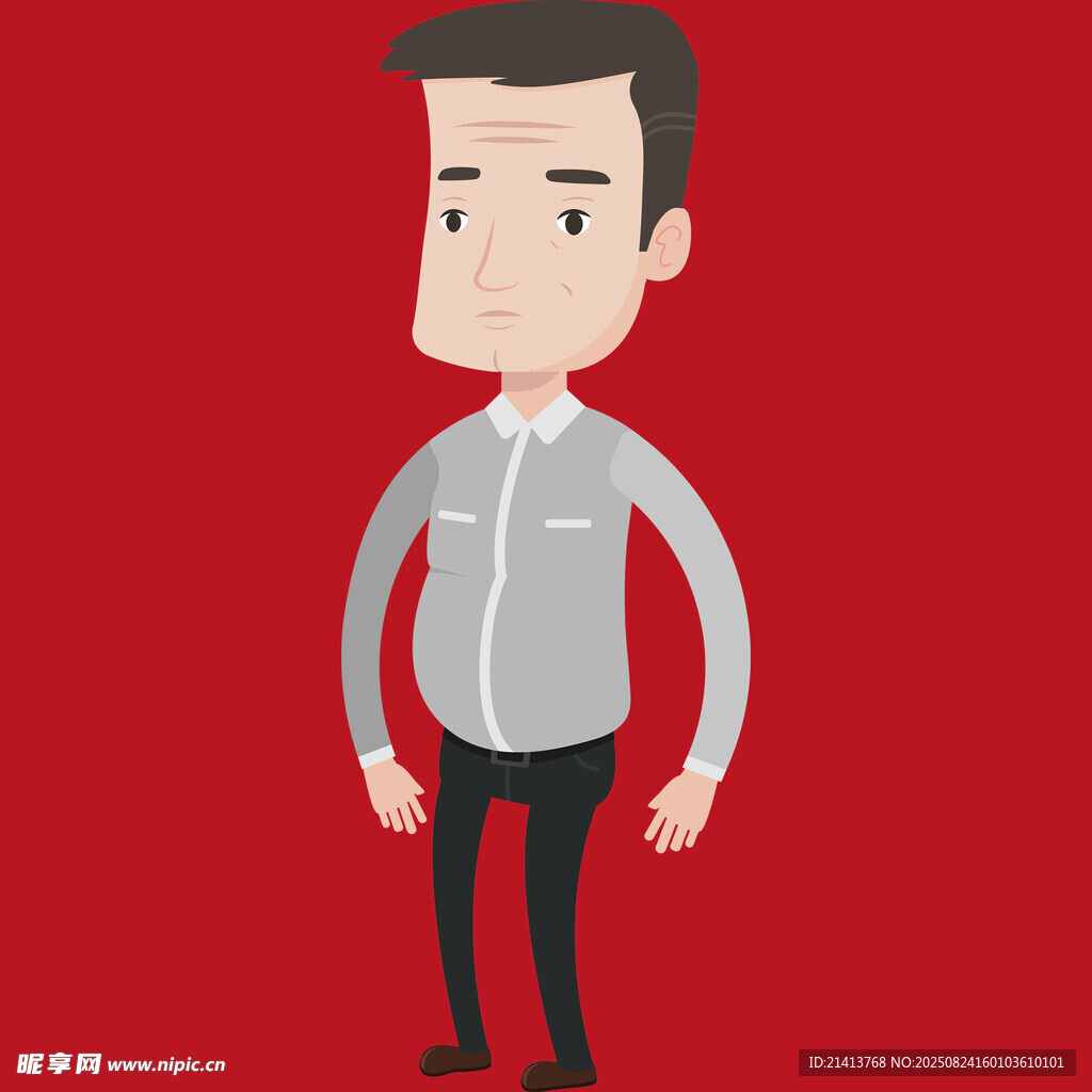 站立的商务风格男性形象