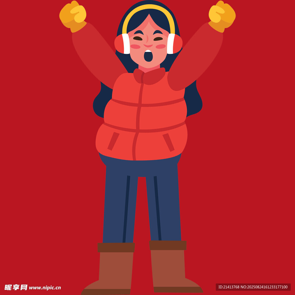 冬日活力少年