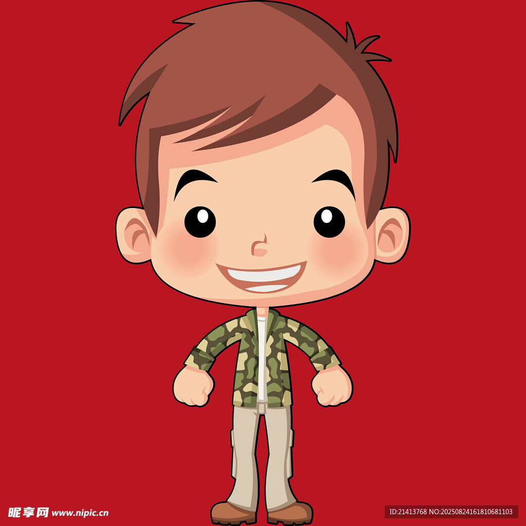 红衣小男孩卡通形象