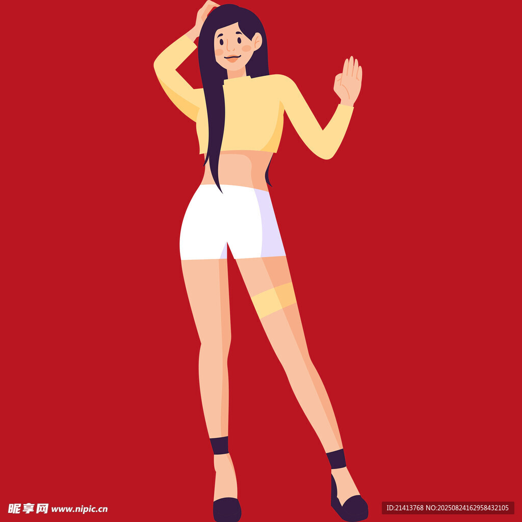 活力女孩欢快舞蹈