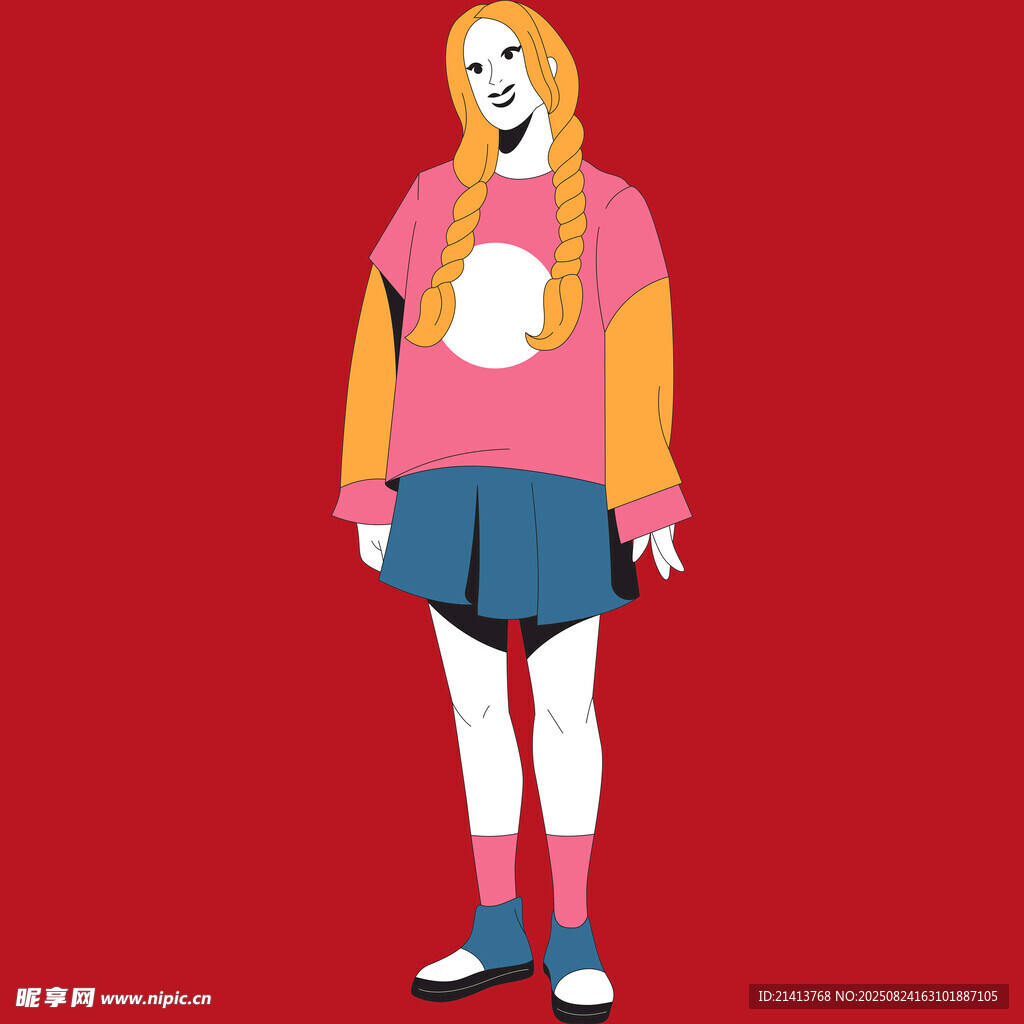 时尚女孩穿搭展示