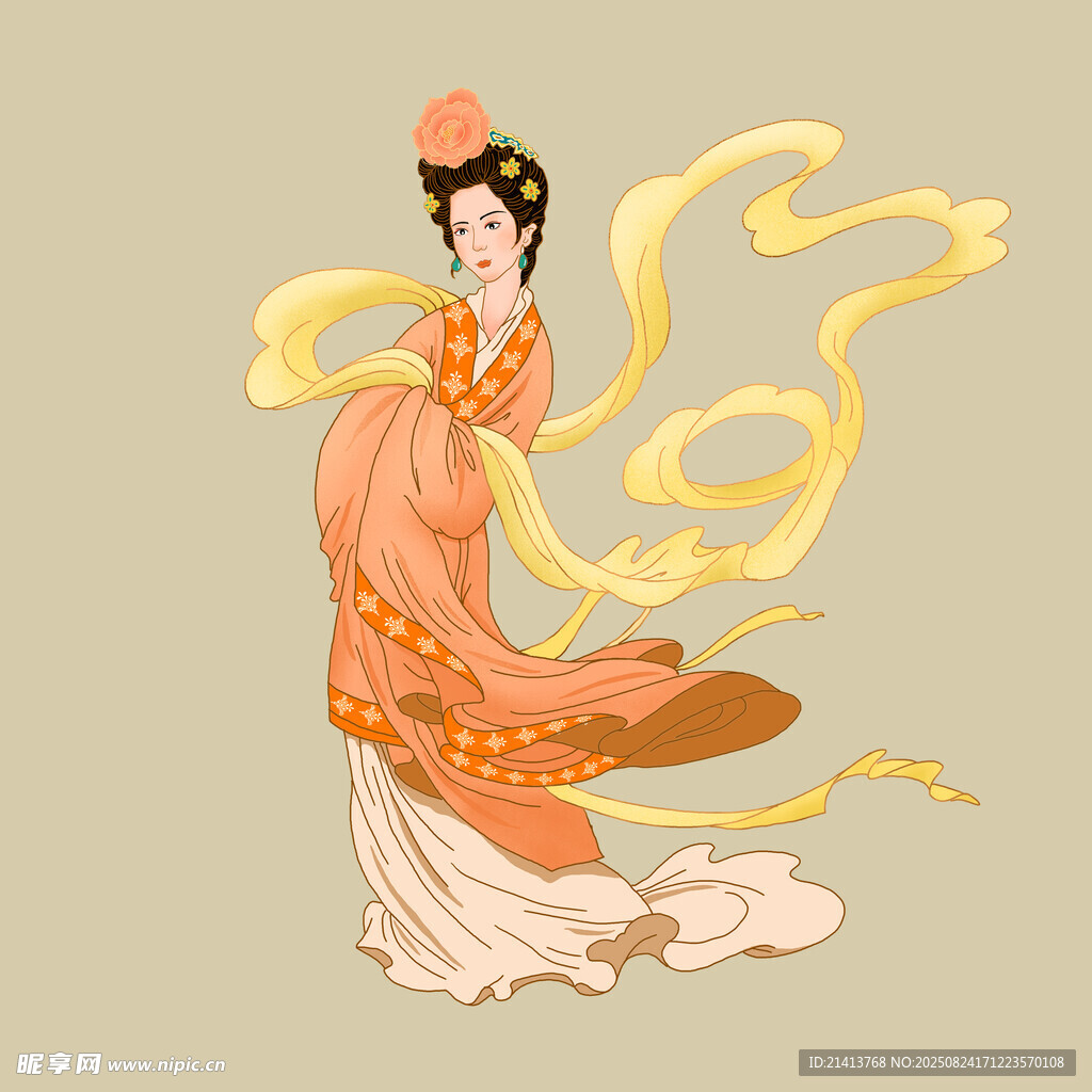 古典飞天舞者形象