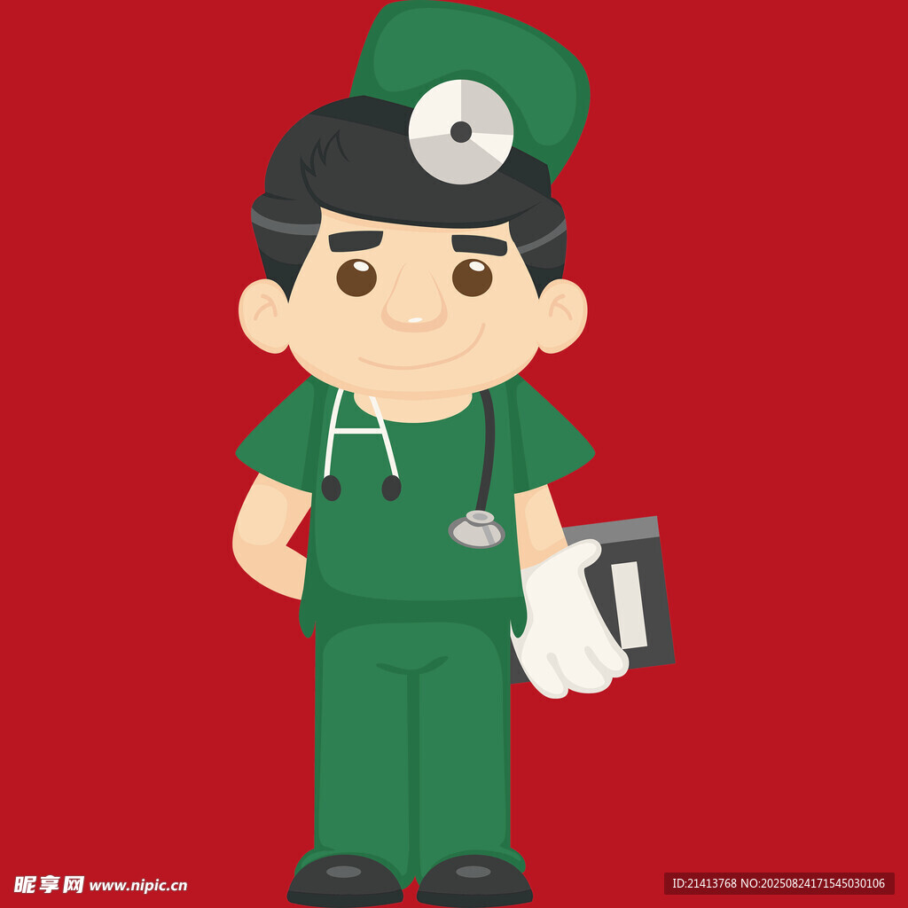 可爱卡通男医生形象