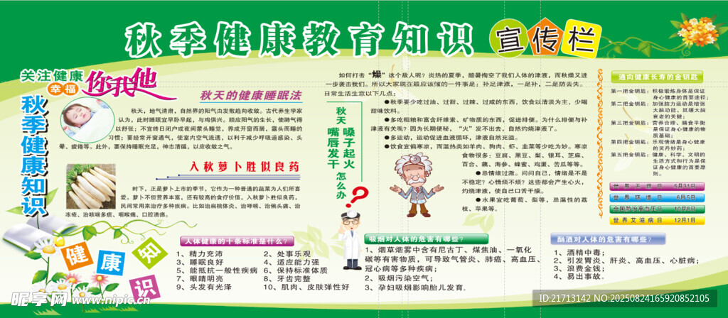 秋季健康教育宣传栏