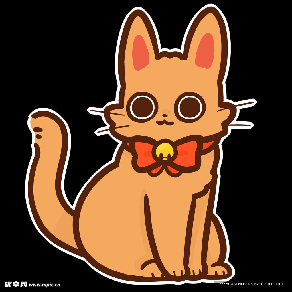 可爱猫咪戴领结
