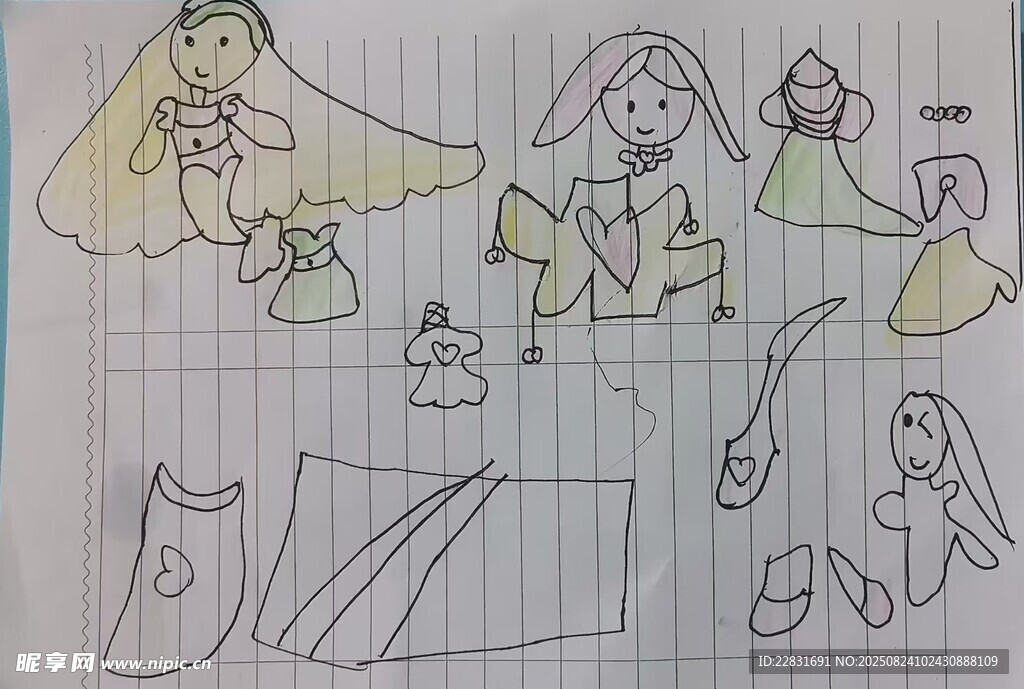 儿童手绘创意服饰设计图