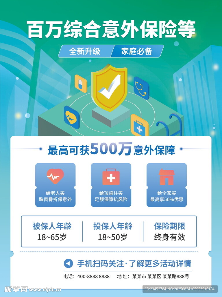百万综合意外险保障介绍