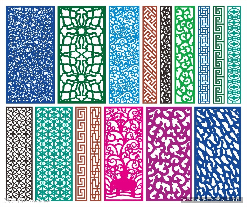 窗花 镂空花纹 屏风 隔断雕花
