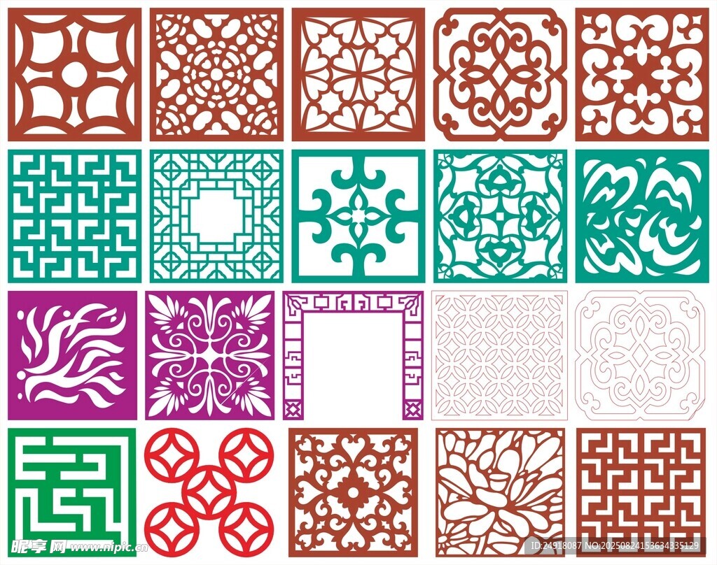 窗花 镂空花纹 屏风 隔断雕花