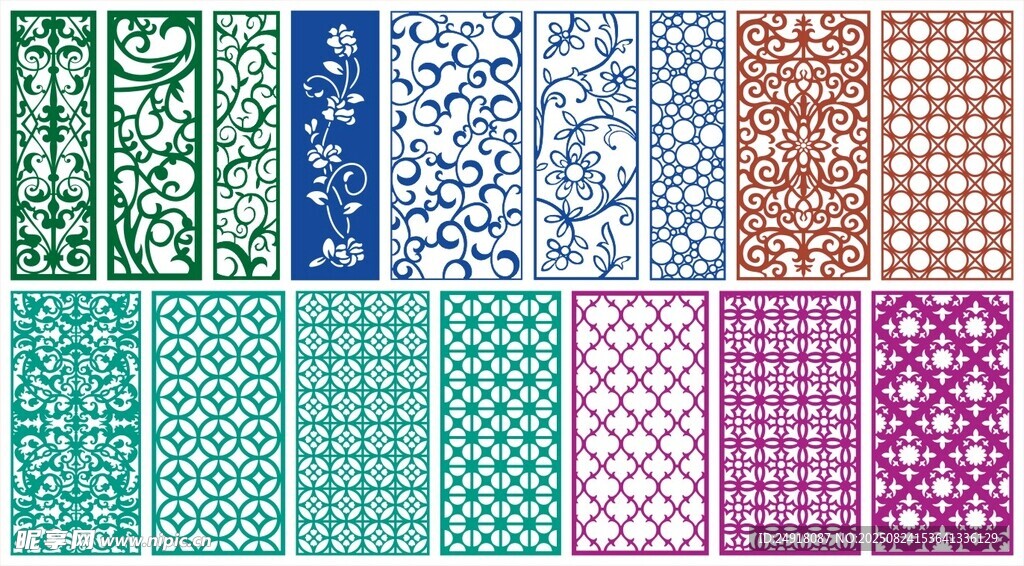 窗花 镂空花纹 屏风 隔断雕花