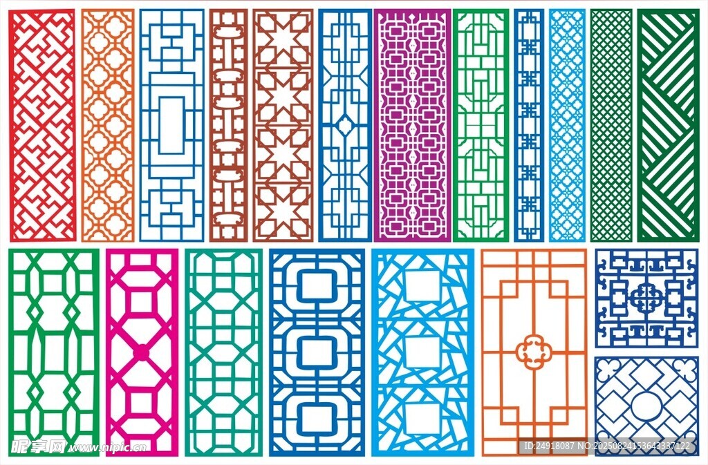 窗花 镂空花纹 屏风 隔断雕花