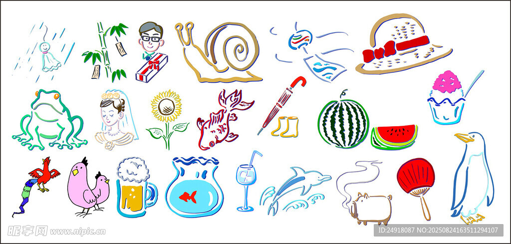 卡通图案 手绘卡通 插画图案