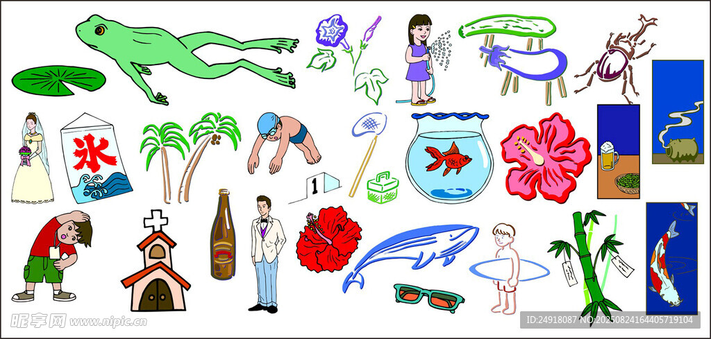 卡通图案 手绘卡通 插画图案 