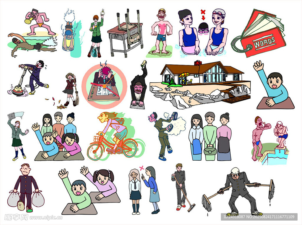 卡通图案 手绘卡通 插画图案 