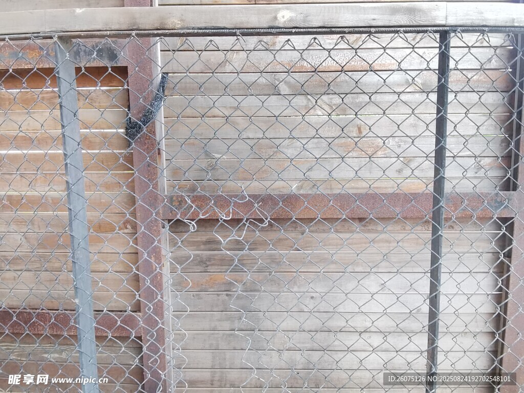 金属网状围栏特写