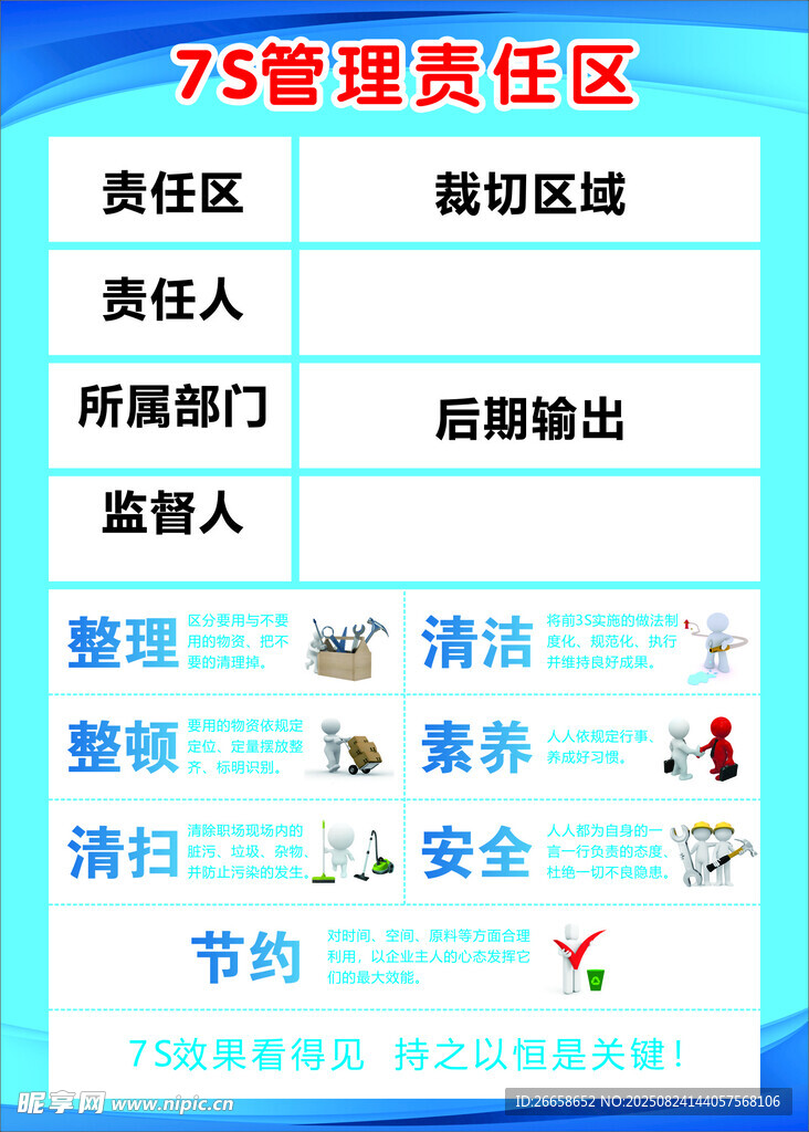 7S管理责任区标识牌