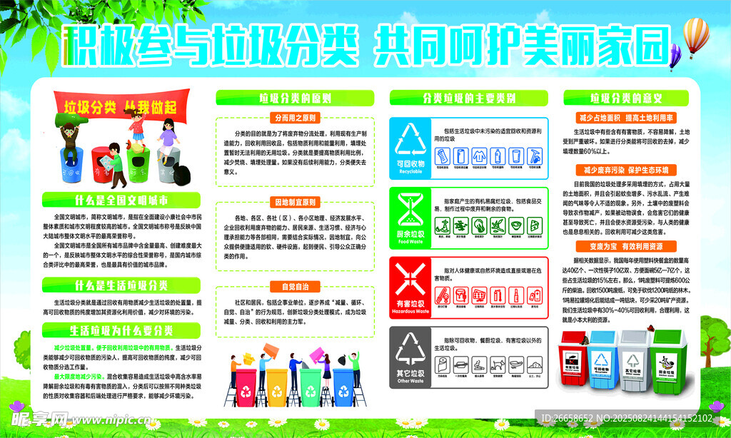 垃圾分类知识宣传海报