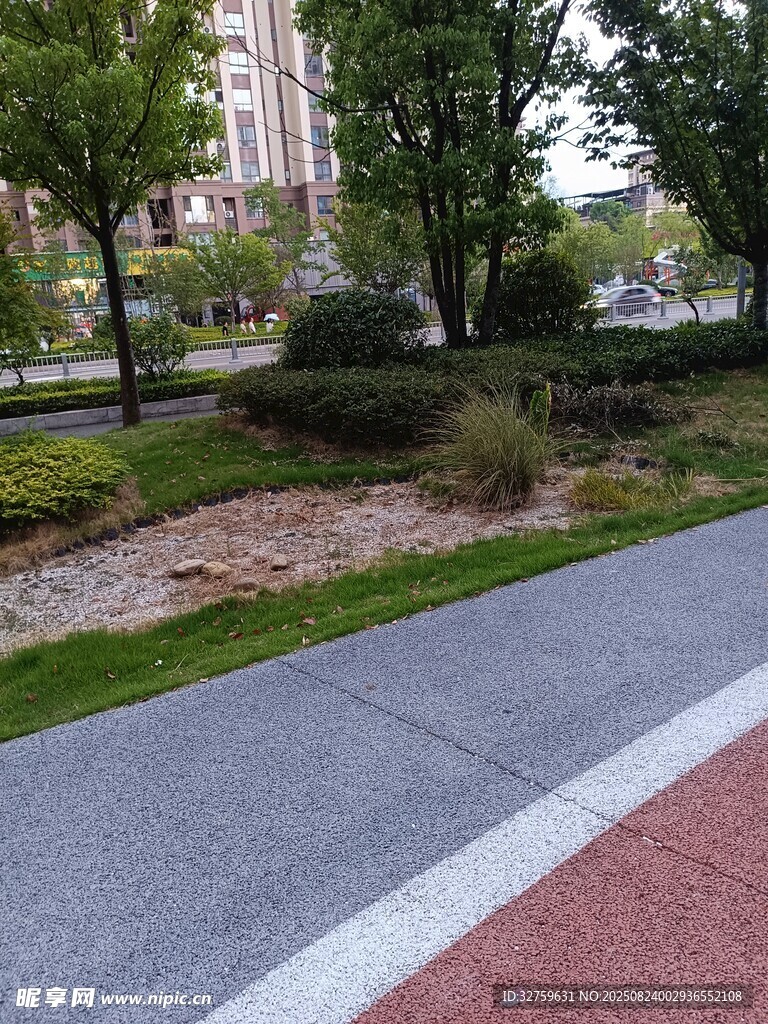 城市中整洁的步道景观