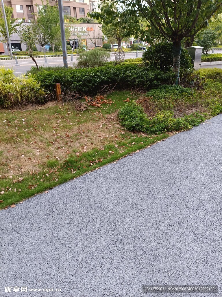 城市中整洁的步道景观