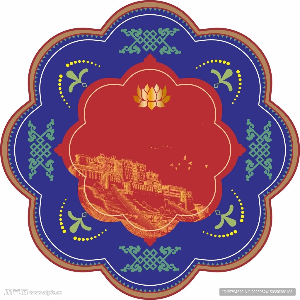 藏式传统刺绣图案