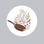 手绘烹饪图案
