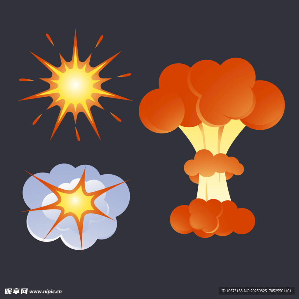 爆炸特效图标集合