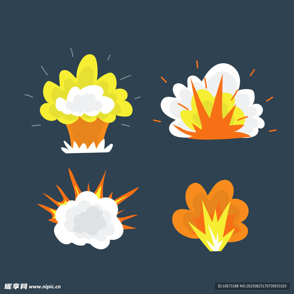 爆炸特效图标集合