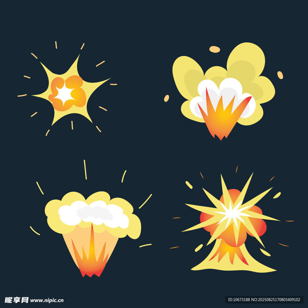 爆炸特效图标集合