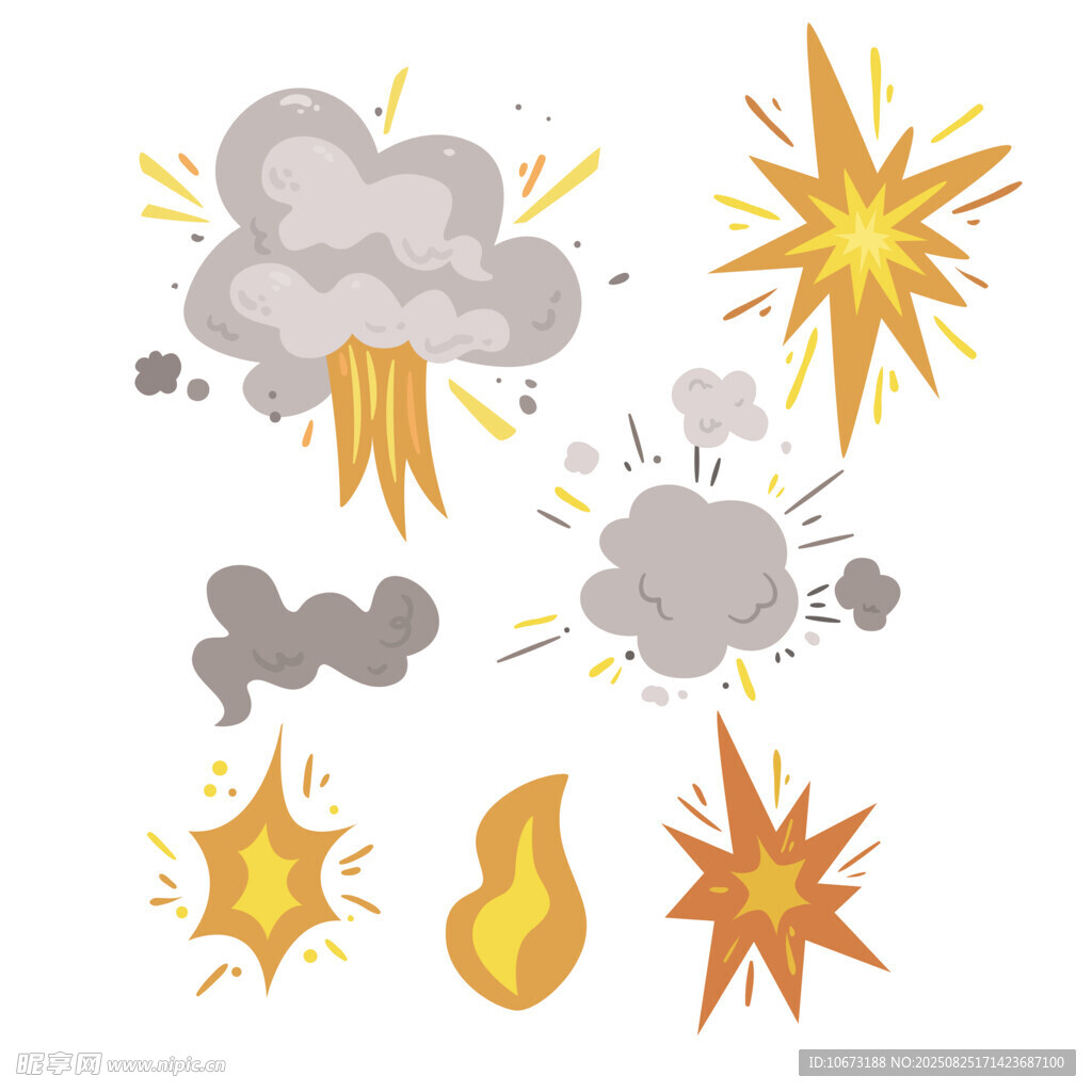 爆炸火焰烟雾特效元素